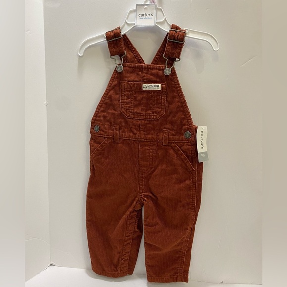 🚨NEW🚨CARTERS☁️boys OVERALLS ✨ size: 9M🤎 - Picture 1 of 6